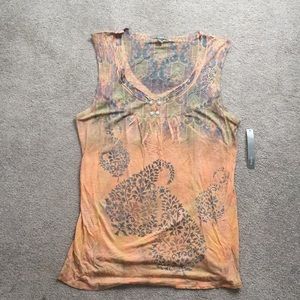 NWT Apt. 9 Boho Style Sleeveless Shirt, Size L